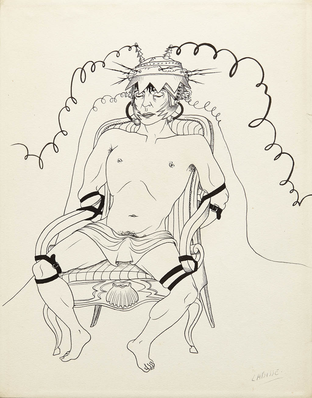 Felix Labisse - Le Surmâle - 1945 ink on paper